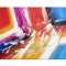 Tablou abstract pictat manual, Reflexii abstracte, 90x60cm ulei pe panza, gata de agatat pe perete