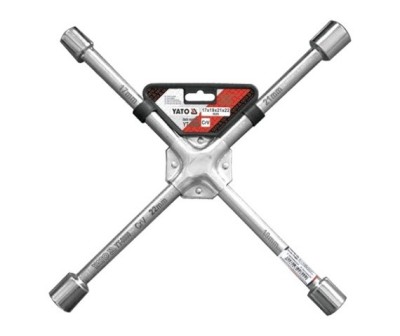 Cheie tubulara in cruce pentru roti CrV 17x19x21x22 mm YATO foto