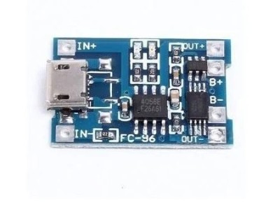 Modul de incarcare cu TP4056 1A microUSB cu circuit de protectie descarcare acumulator foto
