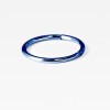 Piercing Ureche Circular 1.2x8mm Otel Chirurgical Albastru - Barbell Curbat Spranceana/San/Intim - Piatra Stralucitoare 3mm