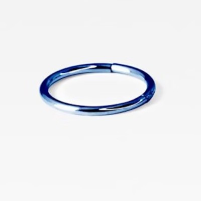 Piercing Ureche Circular - 1.2x8 - albastru foto
