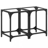 Masa cafea blat din sticla transparenta 2 buc. 30x30x40 cm otel