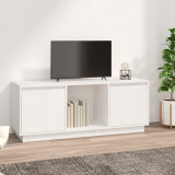 Comoda TV, alb, 110,5x35x44 cm, lemn masiv de pin GartenMobel Dekor, vidaXL