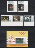 Volta Superioara 1984 - Jocurile Olimpice Los Angeles - Serie NDT + Colita DE LUX NDT + 5 Colite DE LUX NDT, RARE, 4 POZE, MNH