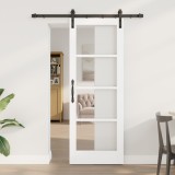 Ușă glisantă vidaXL cu set de accesorii &#039;ORKDAL&#039;Alb 73.5x198.5 cm