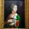 P21. Tablou ulei pe panza - Reproducere Doamna cu hermina de Leonardo Da Vinci