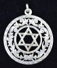 Pandantiv / medalion din Argint 925 Mexic - Scutul lui David / Steaua lui David - dimensiuni mari - 16,9 grame