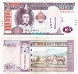 Mongolia 100 Tugrik 2020 P-73 UNC