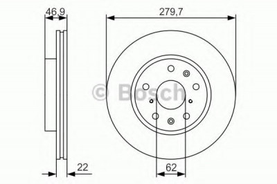 Disc frana SUZUKI SX4 (EY, GY) (2006 - 2016) BOSCH 0 986 479 S58 foto