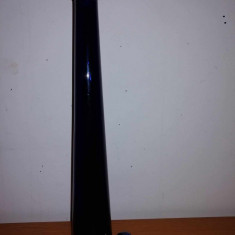 Vas decantor recipient de sticla albastru cobalt cu 2x dop de sticla si pluta