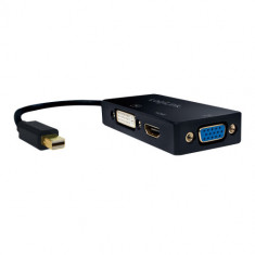 Adaptor Logilink CV0110 Mini DisplayPort - DVI + HDMI + VGA Black foto