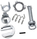 Kit reparatie incuietoare yala usa auto Techstar compatibil BMW Seria 3 E46 1998-2005, fata stanga sau dreapta, 7 piese, metal argintiu, Echiv OE 5121