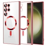 Husa premium Samsung Galaxy S23 Ultra Techsuit Luxury Crystal MagSafe, rosu