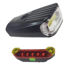 Far cu stop pentru bicicleta, incarcare USB, far frontal si stop spate integrate