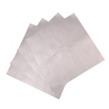 Set 4 folii de protectie pentru aragaz Tiessa, detasabile, reutilizabile, usor de spalat, din teflon, 27x27 cm, argintiu