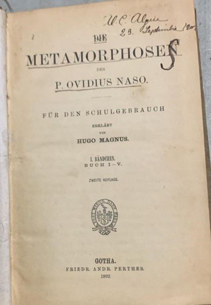 Die Metamorphosen des P. Ovidius Naso - Hugo Magnus