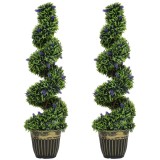 HOMCOM Set de Două Plante Artificiale Lavandă 90cm | Aosom Romania