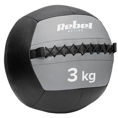 Minge medicinala pentru exercitii Rebel Active, 3 kg, 35 cm foto