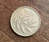 C50 - Moneda foarte veche - Malta - 2 centi - 1991