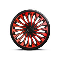 Set Capace Roti 15 Rosu-Negru Cu Inel Negru Soho