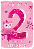 Felicitare - 2nd Birthday - Fete - Model 2 | Ling Design