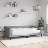 VidaXL Pat de zi cu saltea, gri deschis, 100x200 cm, textil 3197413