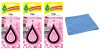Odorizant auto Wunder- Baum Clip 3 Pack Bubble Gum si Laveta Microfibra 30x40cm, WUNDER-BAUM&reg;