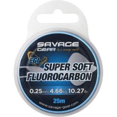Fir fluorocarbon Savage Gear Soft Fluorocarbon EGI 0.29mm 6.03kg 25m foto