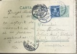 CP03 &bull; Carte postala veche Romania circulata Ismail 1935 catre Politehnica Timisoara, timbru 3 Lei + Timbru Aviatie 50B intors