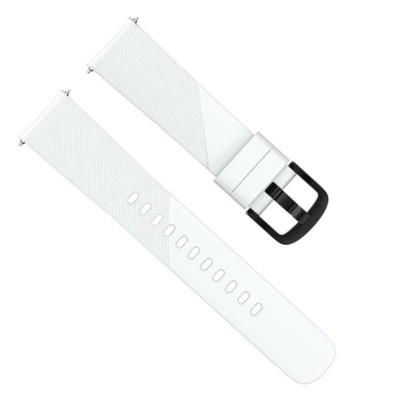 Curea silicon, compatibila Samsung Galaxy Watch3 40mm, telescoape Quick Release, Alb foto