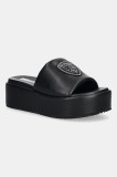 Blauer papuci OPAL culoarea negru, cu platforma, S5OPAL03