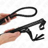 Kink Impact &amp; Touch-Bici Snake Lung Negru 210 cm-Piele Ecologica