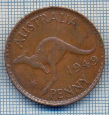 AX 528 MONEDA- AUSTRALIA - 1 PENNY -ANUL 1949 -STAREA CARE SE VEDE foto