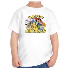 Tricou copii, aniversar, tematica POKEMON, pentru baieti, 2 ani