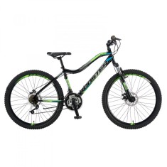 Bicicleta Mtb Booster Galaxy Fs Disc - 26 Inch, Negru-Verde foto