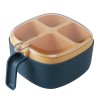 Recipient pentru condimente flippy, 4 casute, potrivit pentru sare, cimbru, piper, condimente, 4 lingurite din plastic, capac din plastic, maner, 14x1