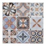 Autocolant de perete cu model gresie, efect 3D, 30x30cm, multicolor, CMCLASS