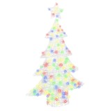 vidaXL Brad de Crăciun cu 100 LED Multicolour 120 cm Acril 42018976