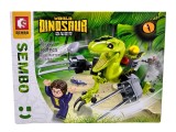 Set constructie Sembo dinozaur velociraptor robot world dinosaur 205027 123 piese
