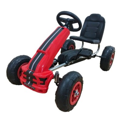 Kart cu pedale si roti gonflabile Nevada Red foto