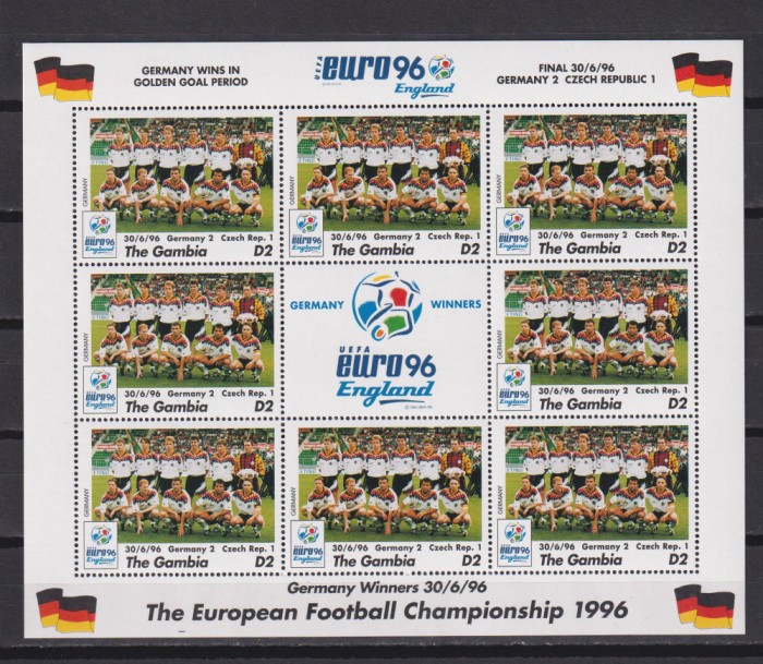 GAMBIA 1996 SPORT FOTBAL MI KLB. 2374 MNH