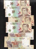 Argentina 10 pesos 2016 F-VF pret pe bucata