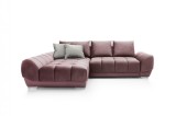 Coltar extensibil cu lada de depozitare, cu sezlong pe stanga Violet Dark Pink, l290xA192xH76 cm