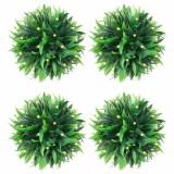 VidaXL Mingi artificiale din lemn de cimiș cu lumini LED 2 buc Verde
