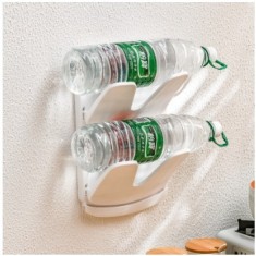 Suport de Perete pentru Capace, Flippy, Design Pliabil, cu Doua Straturi, cu Scurgere, Plastic, 33x28x3 cm, Alb foto