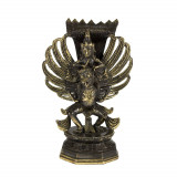 Statueta feng shui vishnu pe pasarea garuda din bronz - 20cm, Stonemania Bijou