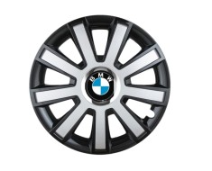 Set 4 capace roti Flash Gri-Negru R14 pentru gama auto BMW