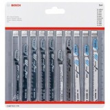 Set 10 lame fierastrau vertical Bosch, lemn si metal, pentru prindere SDS