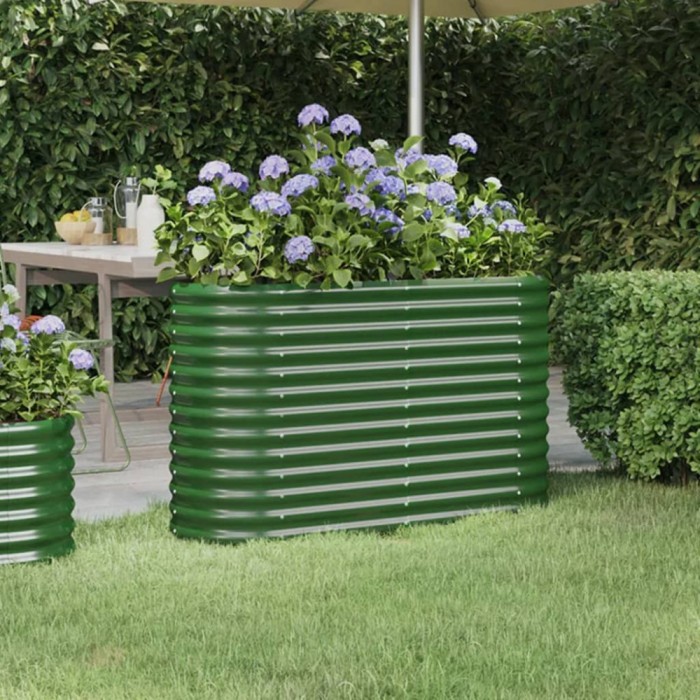 vidaXL Strat &icirc;nălțat grădină 114x40x68 cm oțel vopsit electrostatic