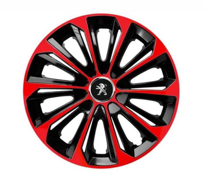 Set 4 capace roti Extra Strong Red R14 pentru gama auto Peugeot